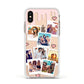 Digital Hearts Photo Upload with Text Apple iPhone Xs Impact Case White Edge on Gold Phone