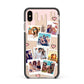 Digital Hearts Photo Upload with Text Apple iPhone Xs Max Impact Case Black Edge on Gold Phone