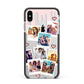 Digital Hearts Photo Upload with Text Apple iPhone Xs Max Impact Case Black Edge on Silver Phone
