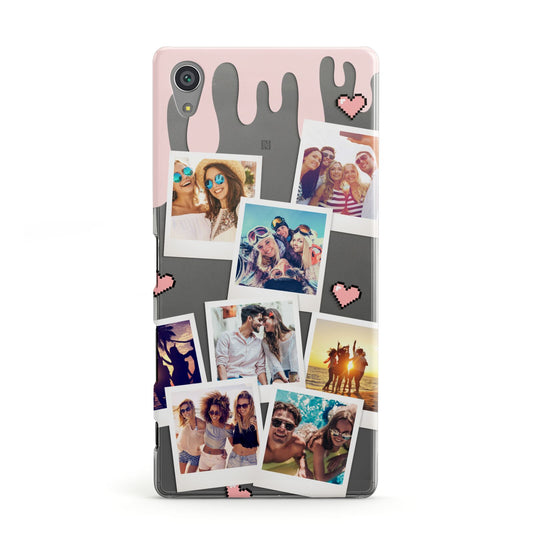 Digital Hearts Photo Upload with Text Sony Xperia Case