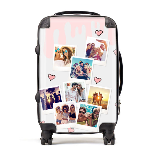 Digital Hearts Photo Upload with Text Suitcase