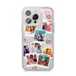 Digital Hearts Photo Upload with Text iPhone 14 Pro Max Glitter Tough Case Silver