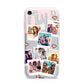 Digital Hearts Photo Upload with Text iPhone 7 Bumper Case on Silver iPhone