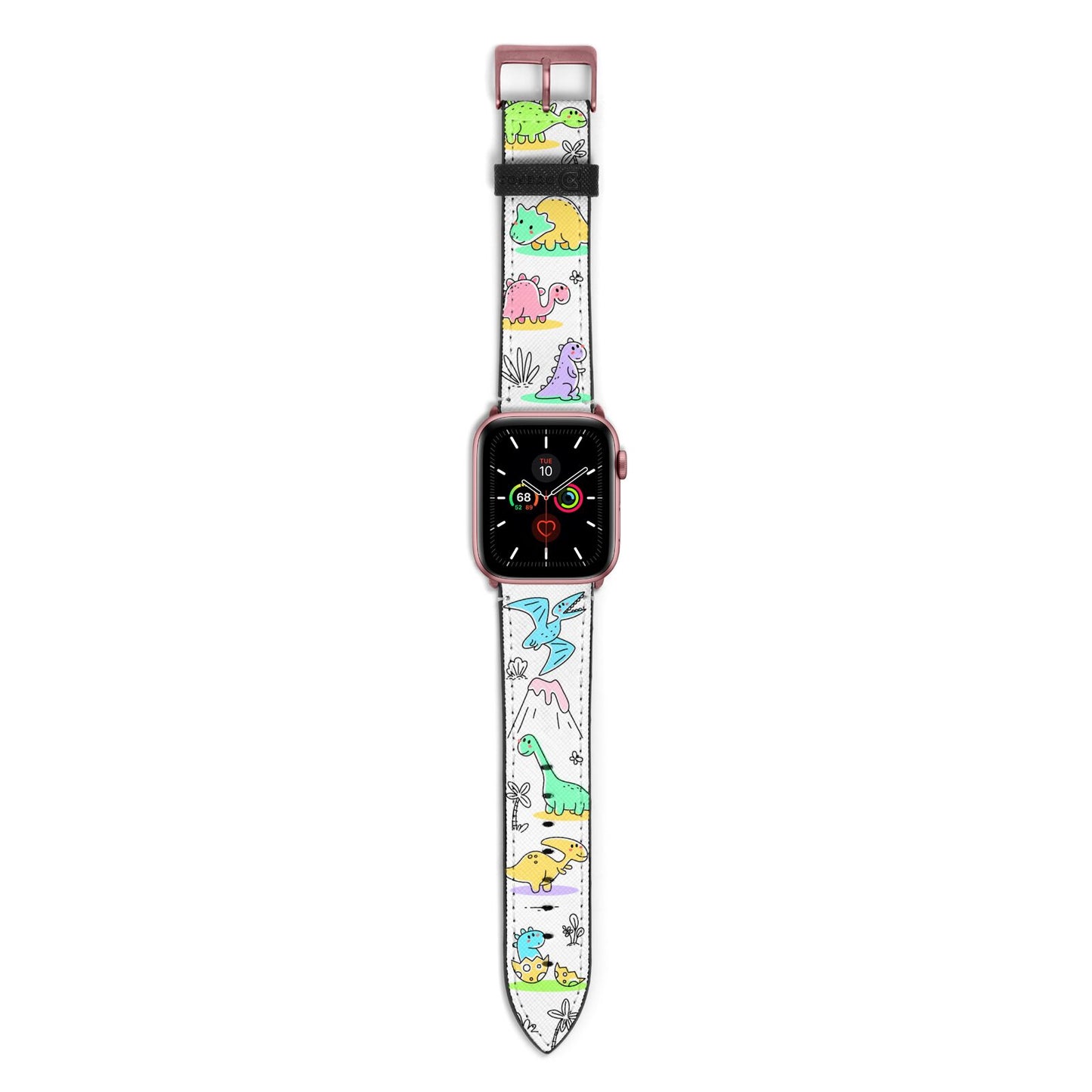 Dinosaur Apple Watch Strap with Rose Gold Hardware