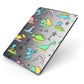 Dinosaur Apple iPad Case on Grey iPad Side View