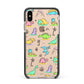 Dinosaur Apple iPhone Xs Max Impact Case Black Edge on Gold Phone