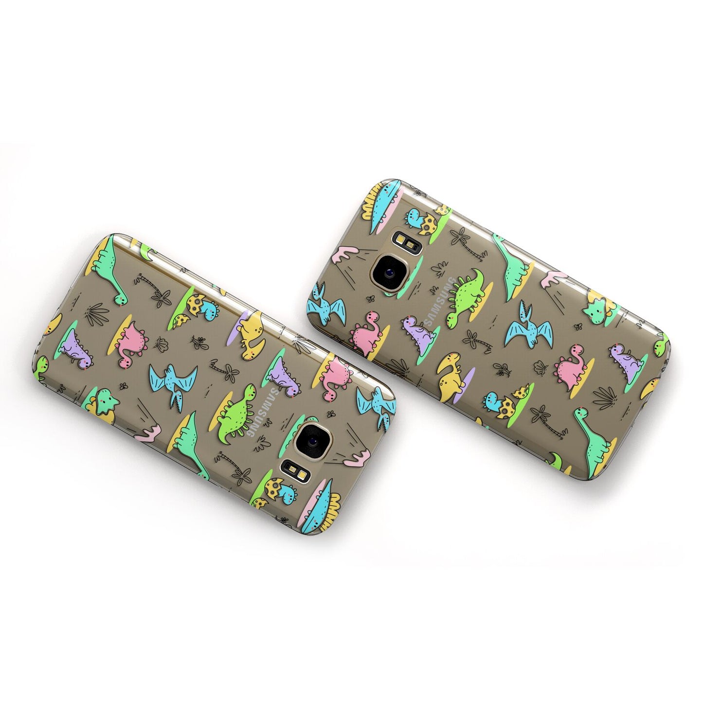 Dinosaur Samsung Galaxy Case Flat Overview
