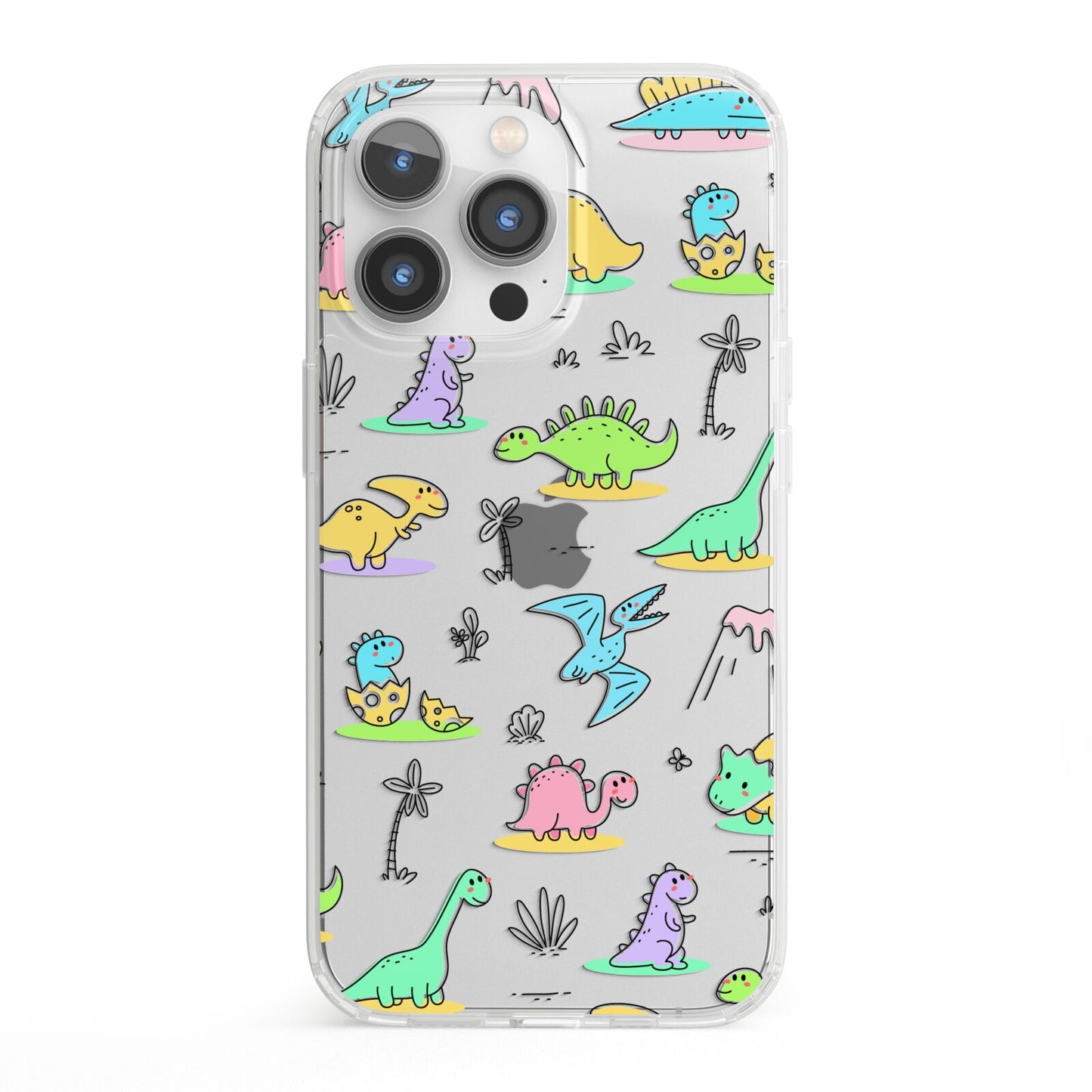 Dinosaur iPhone 13 Pro Clear Bumper Case