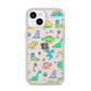 Dinosaur iPhone 14 Clear Tough Case Starlight