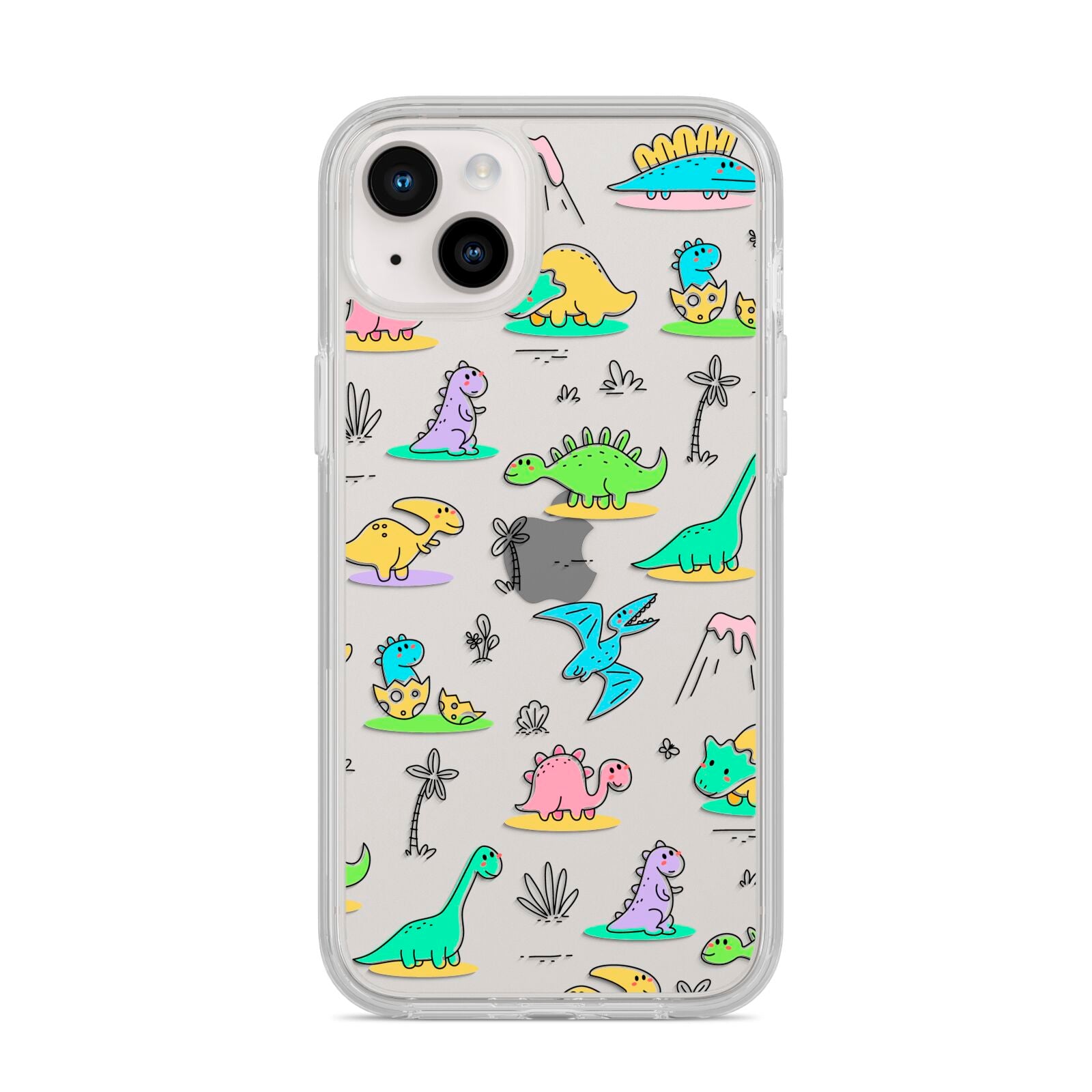 Dinosaur iPhone 14 Plus Clear Tough Case Starlight