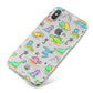 Dinosaur iPhone X Bumper Case on Silver iPhone