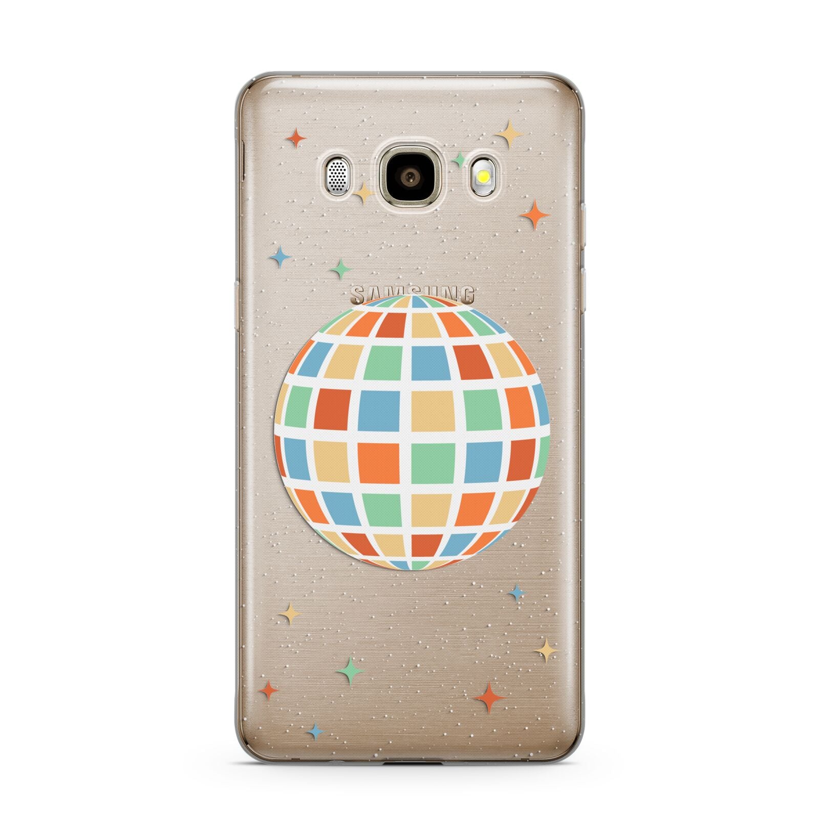 Disco Ball Samsung Galaxy J7 2016 Case on gold phone