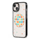Disco Ball iPhone 13 Black Impact Case Side Angle on Silver phone