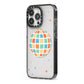 Disco Ball iPhone 13 Pro Black Impact Case Side Angle on Silver phone