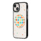 Disco Ball iPhone 14 Black Impact Case Side Angle on Silver phone