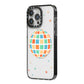 Disco Ball iPhone 14 Pro Max Black Impact Case Side Angle on Silver phone