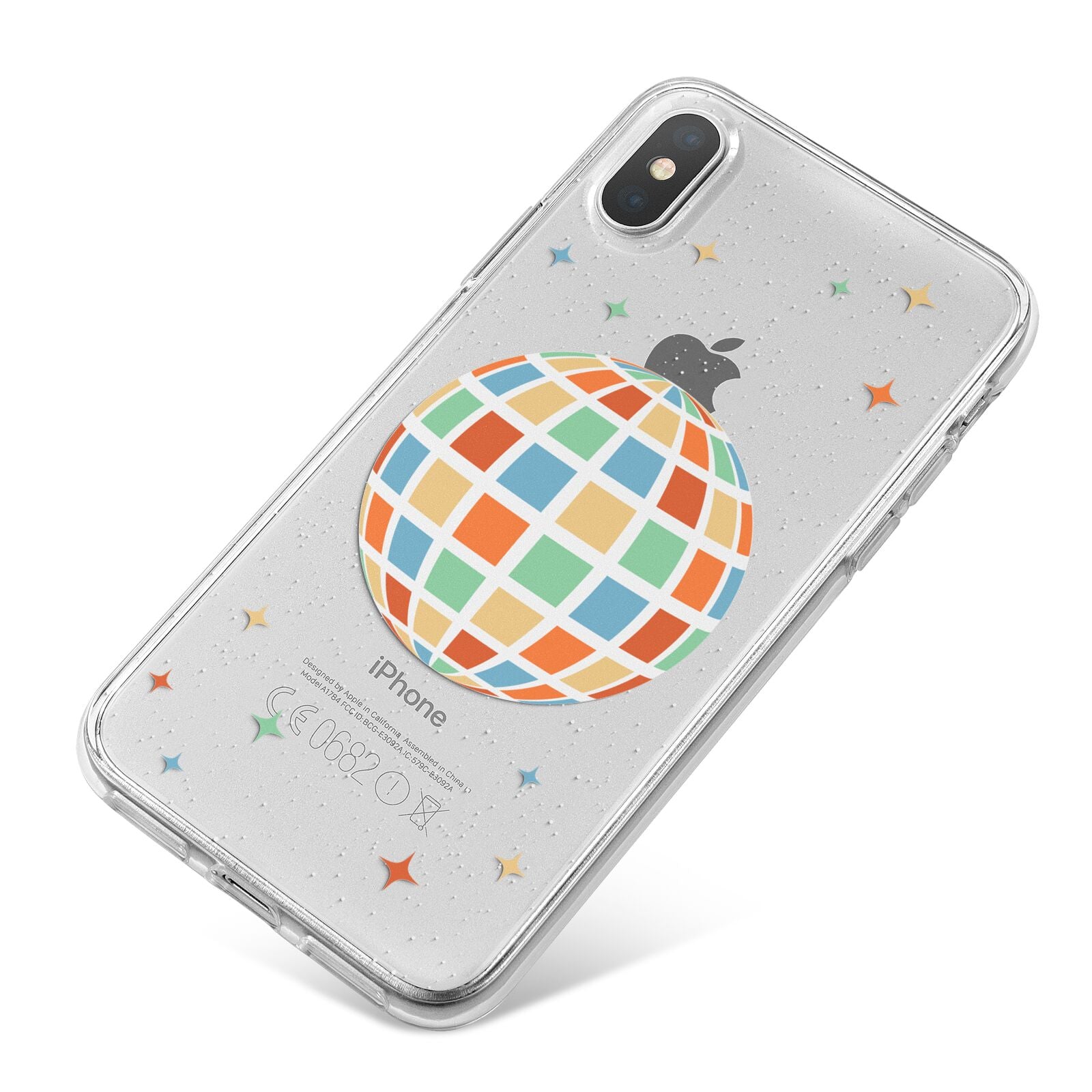 Disco Ball iPhone X Bumper Case on Silver iPhone