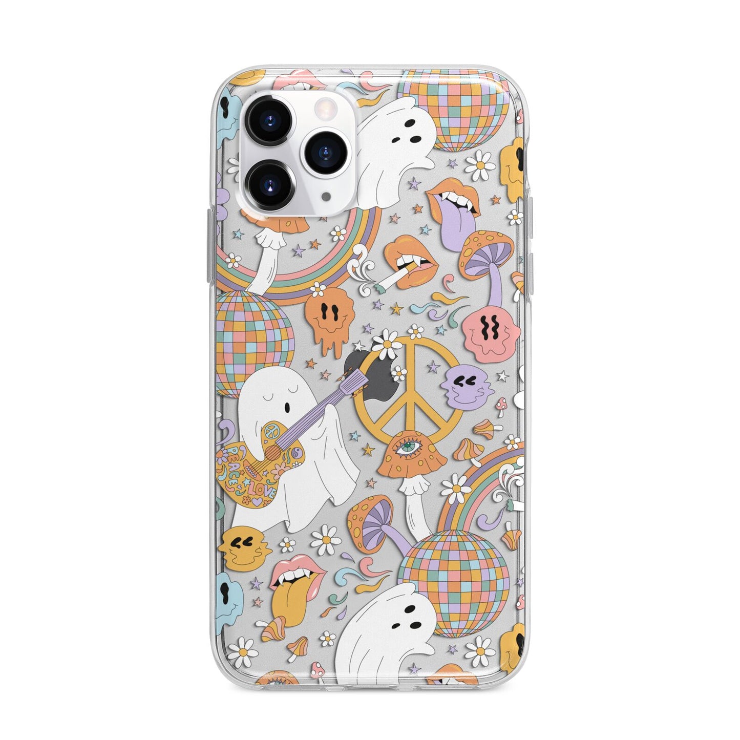 Disco Ghosts Apple iPhone 11 Pro Max in Silver with Bumper Case