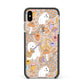 Disco Ghosts Apple iPhone Xs Max Impact Case Black Edge on Gold Phone