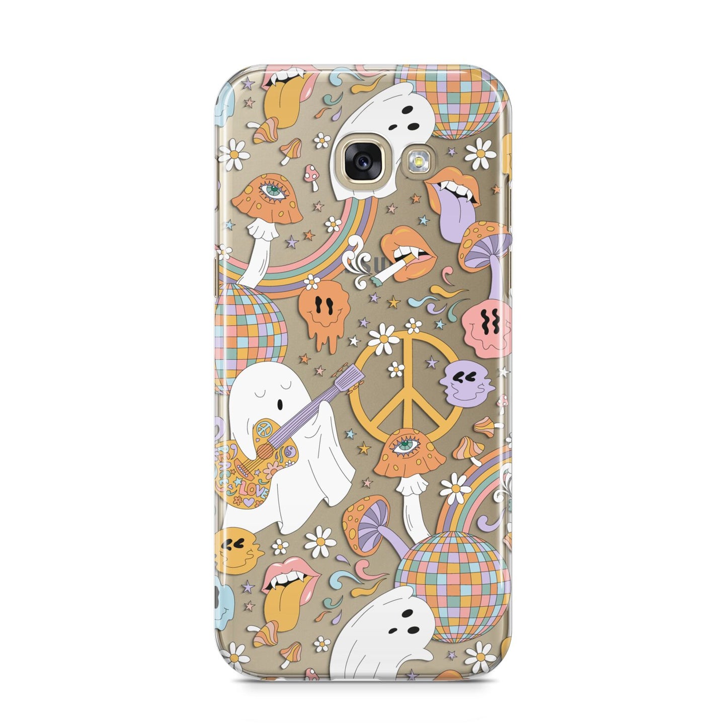 Disco Ghosts Samsung Galaxy A5 2017 Case on gold phone