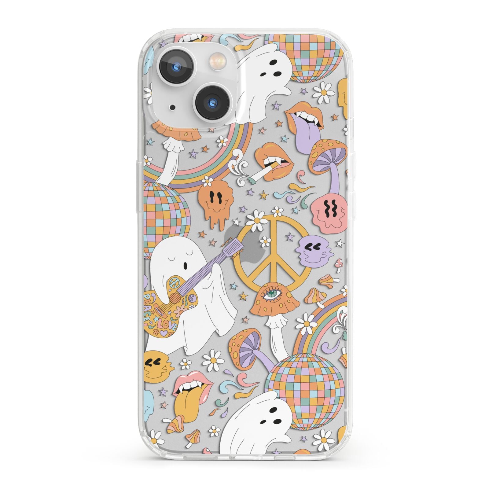 Disco Ghosts iPhone 13 Clear Bumper Case