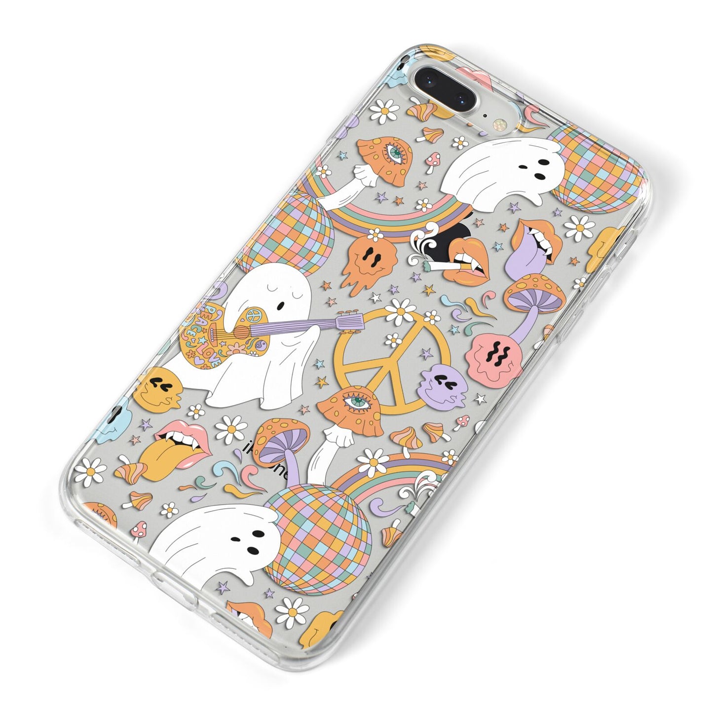 Disco Ghosts iPhone 8 Plus Bumper Case on Silver iPhone Alternative Image