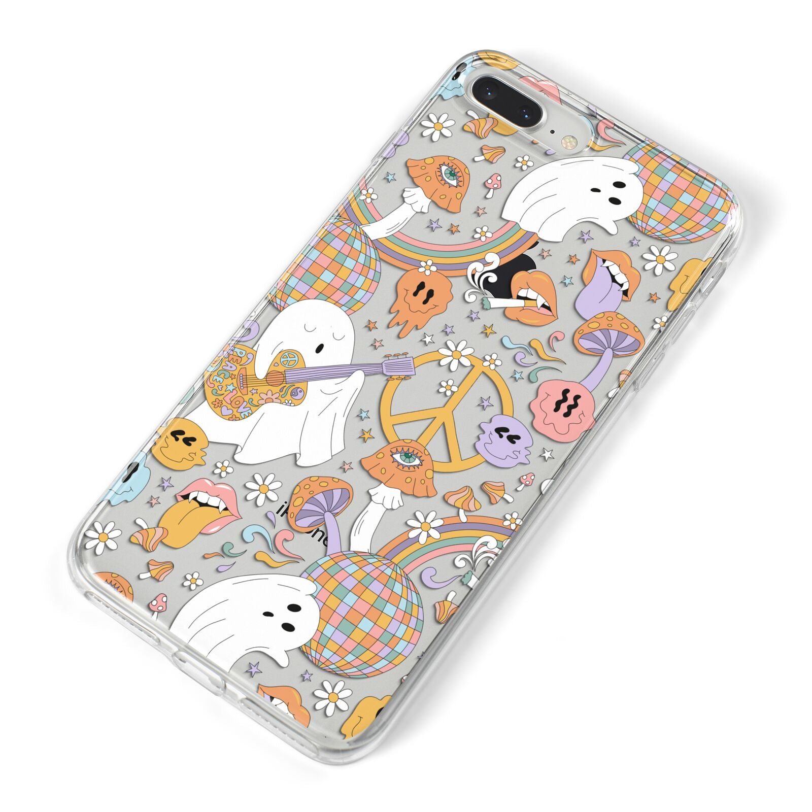 Disco Ghosts iPhone 8 Plus Bumper Case on Silver iPhone Alternative Image