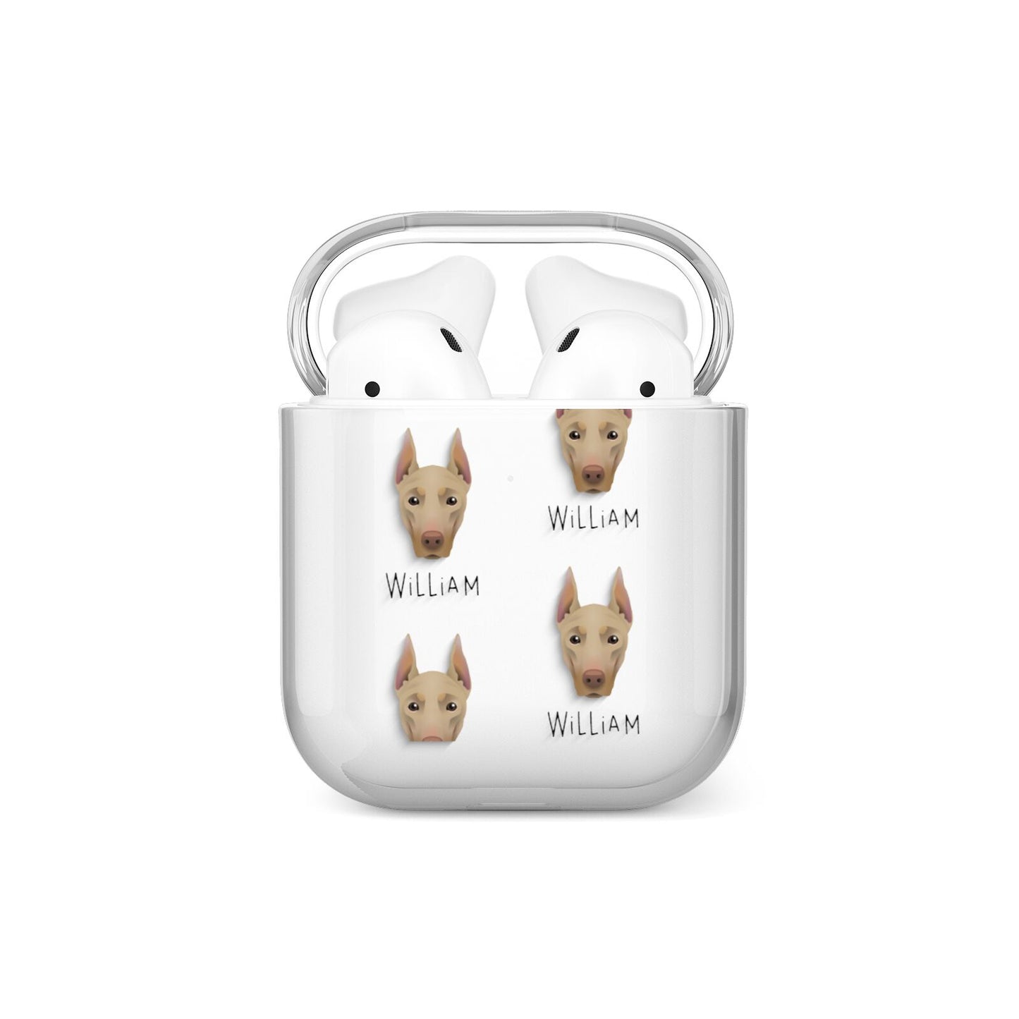 Dobermann Icon with Name AirPods Case