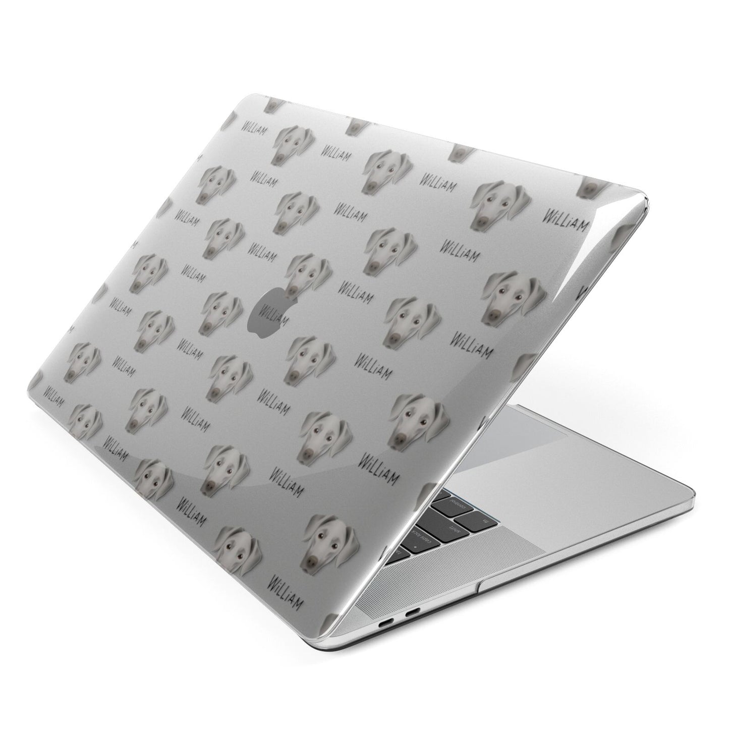 Dobermann Icon with Name Apple MacBook Case Side View
