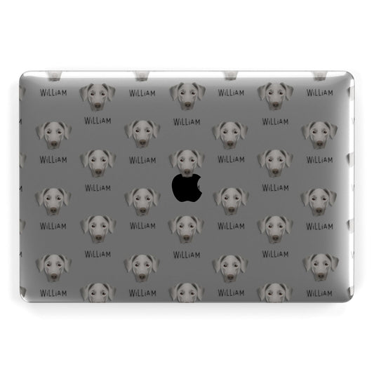 Dobermann Icon with Name Apple MacBook Case