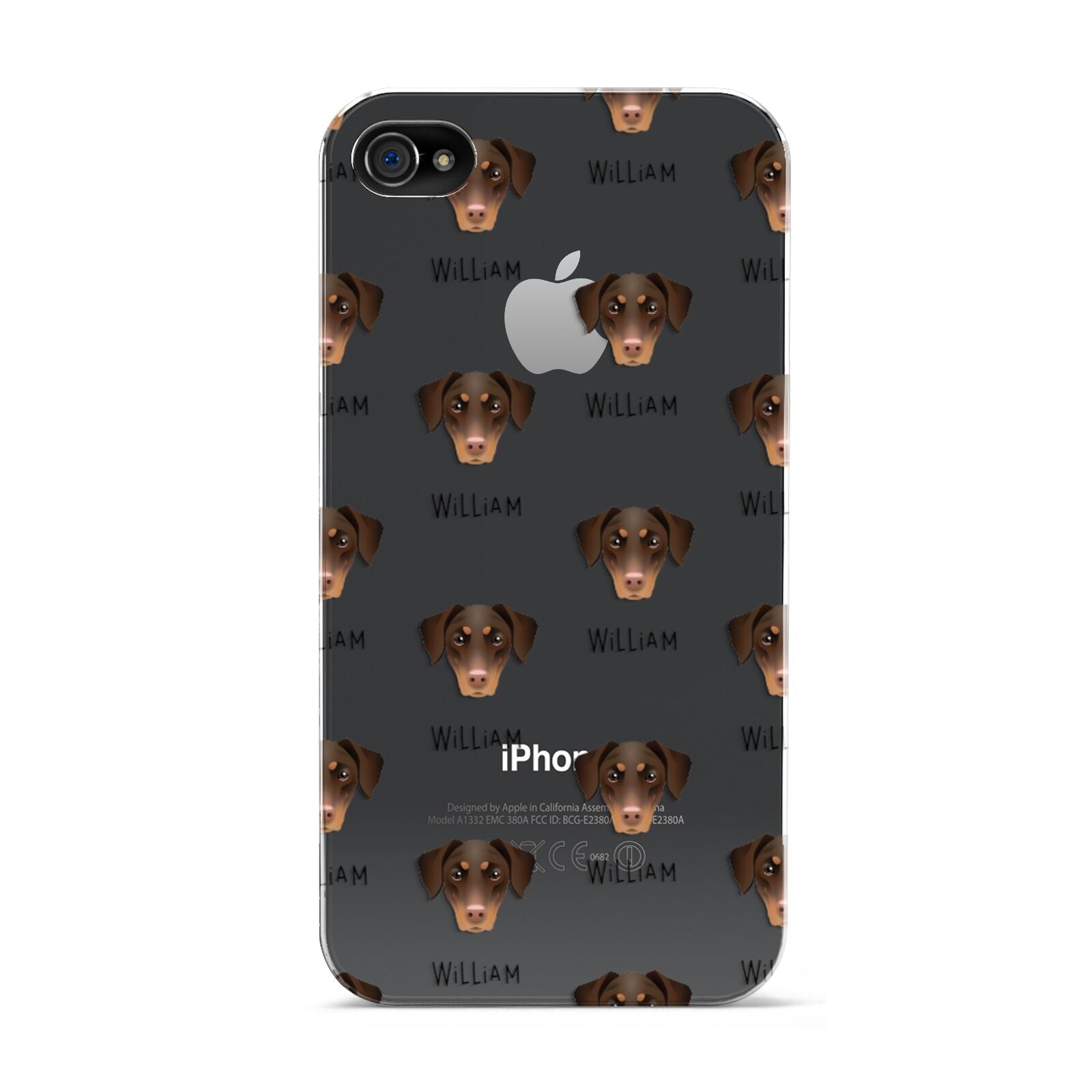 Dobermann Icon with Name Apple iPhone 4s Case
