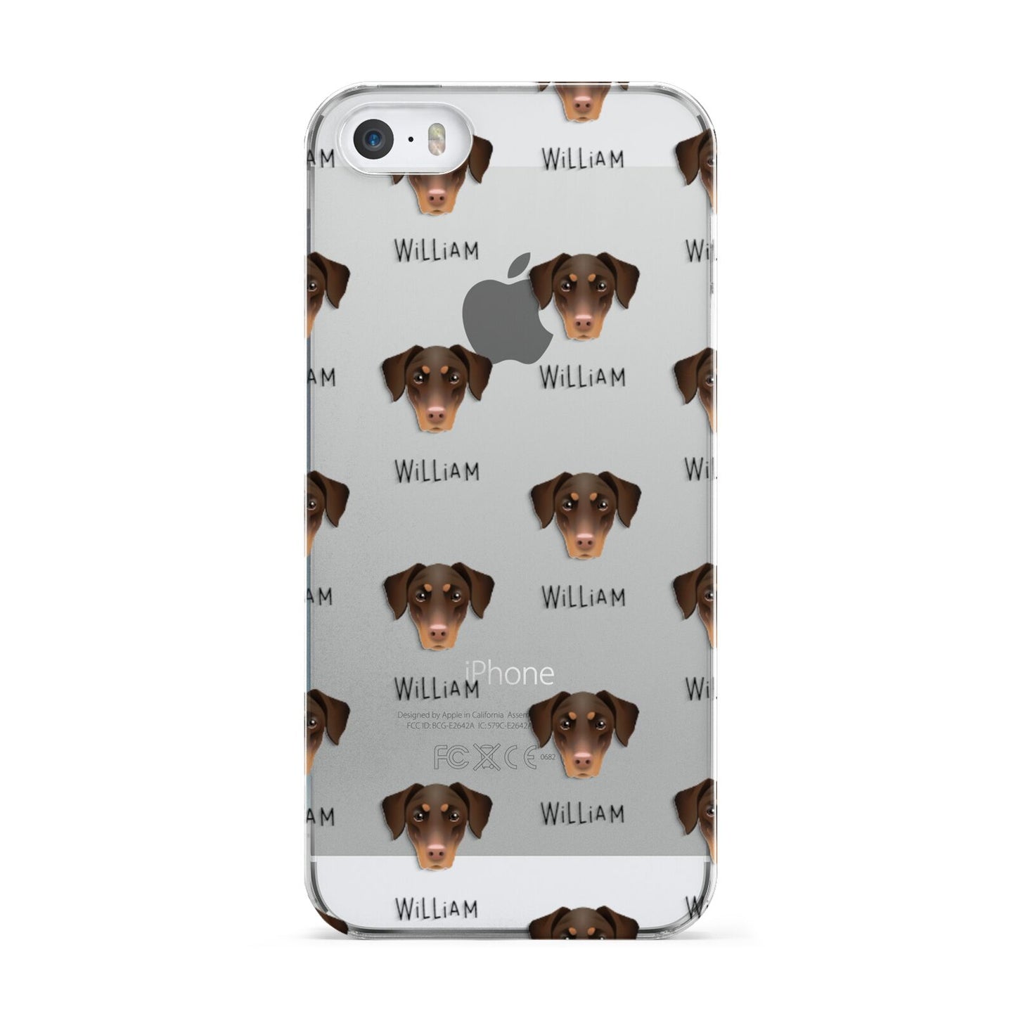 Dobermann Icon with Name Apple iPhone 5 Case