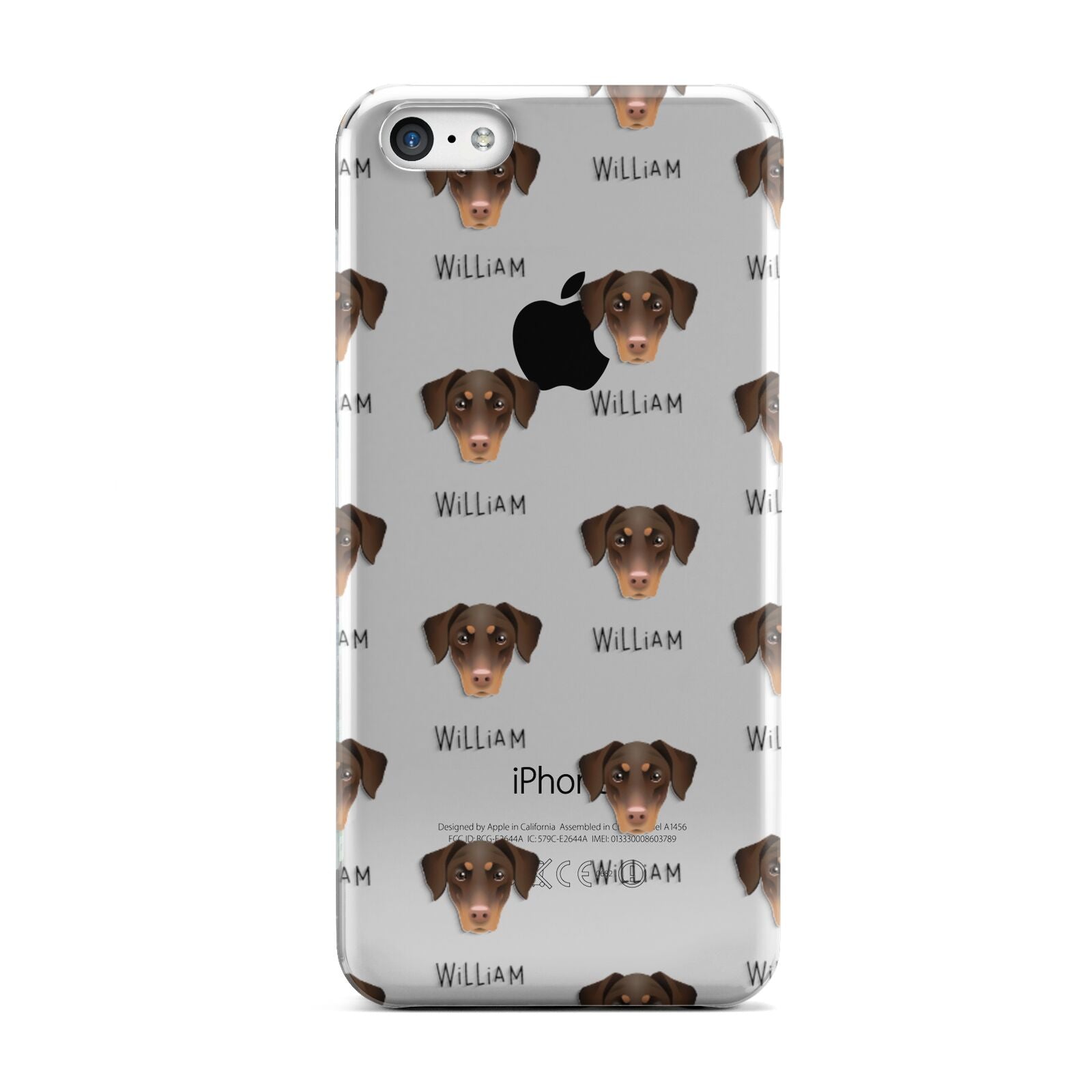Dobermann Icon with Name Apple iPhone 5c Case