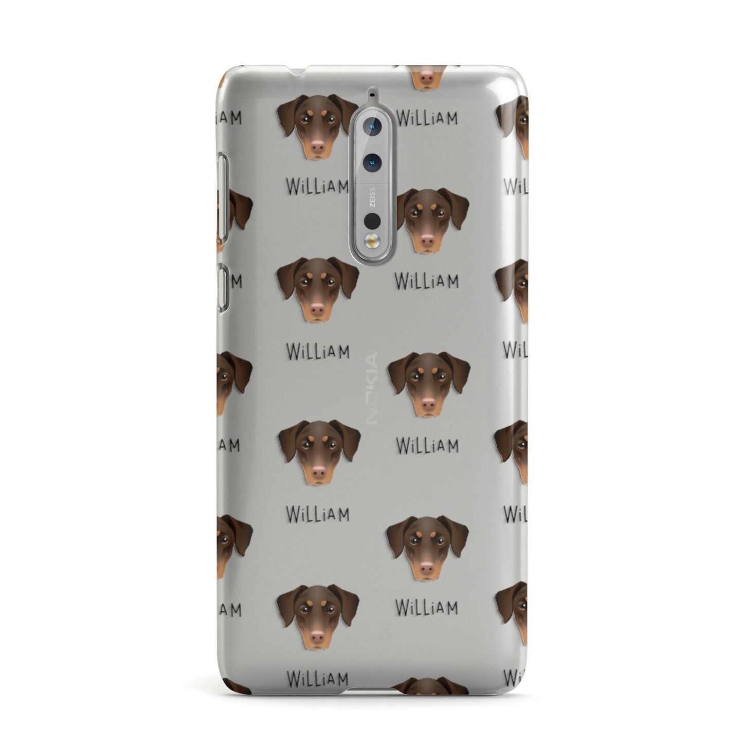 Dobermann Icon with Name Nokia Case