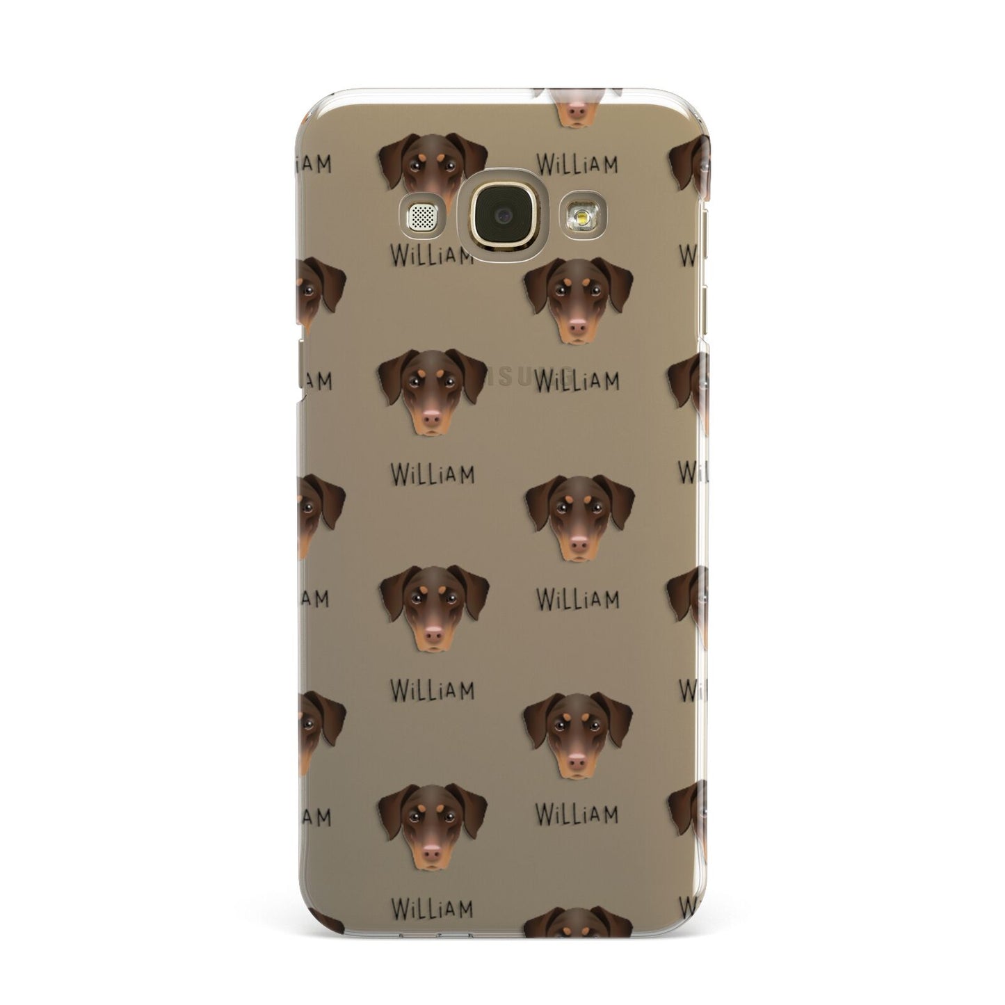 Dobermann Icon with Name Samsung Galaxy A8 Case