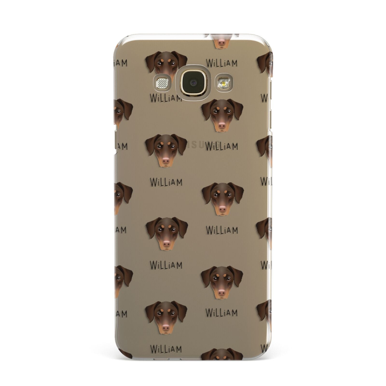 Dobermann Icon with Name Samsung Galaxy A8 Case