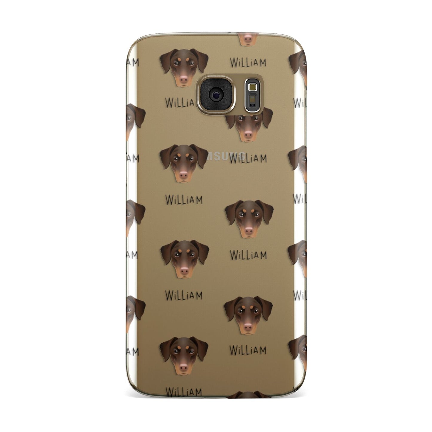 Dobermann Icon with Name Samsung Galaxy Case
