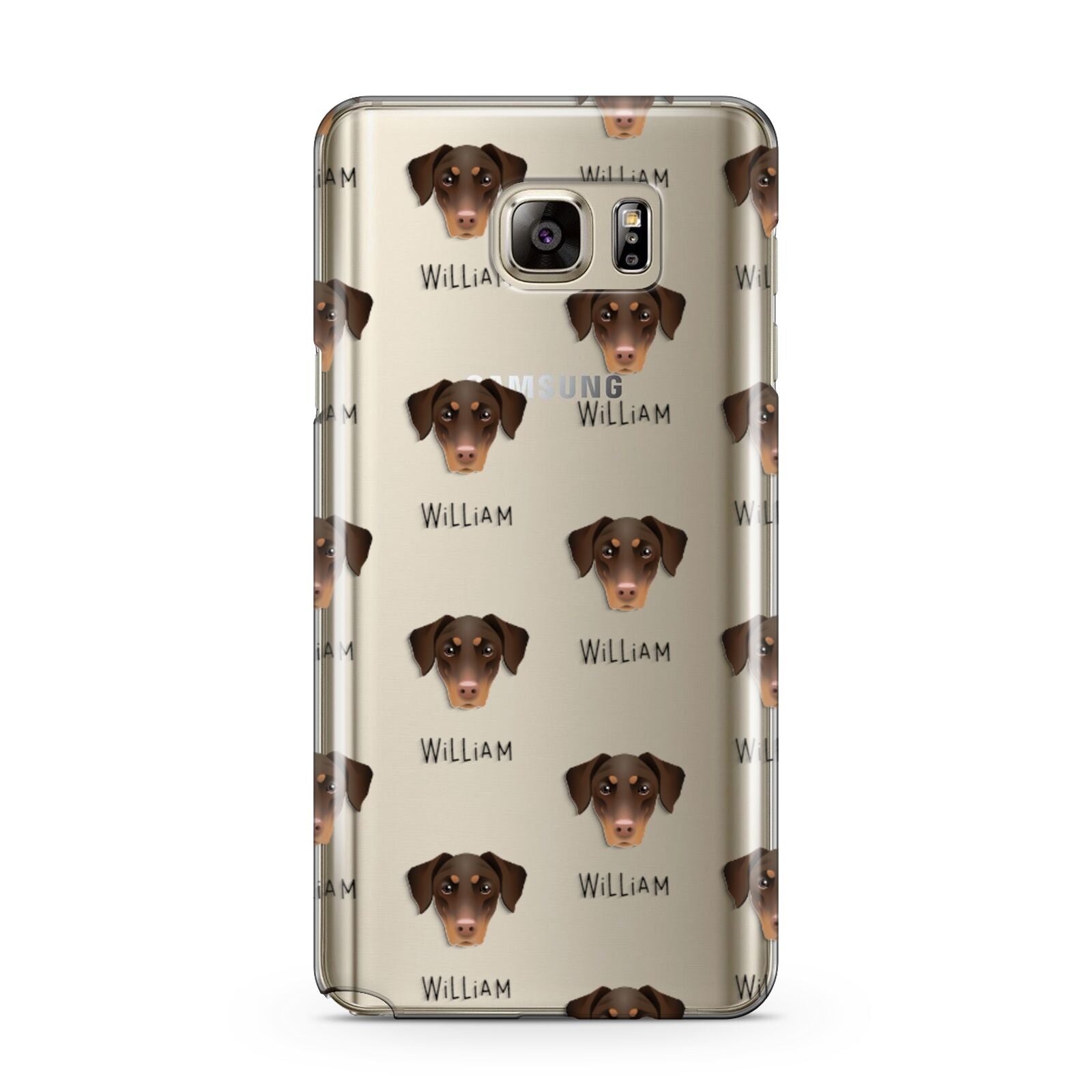 Dobermann Icon with Name Samsung Galaxy Note 5 Case