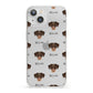 Dobermann Icon with Name iPhone 13 Clear Bumper Case