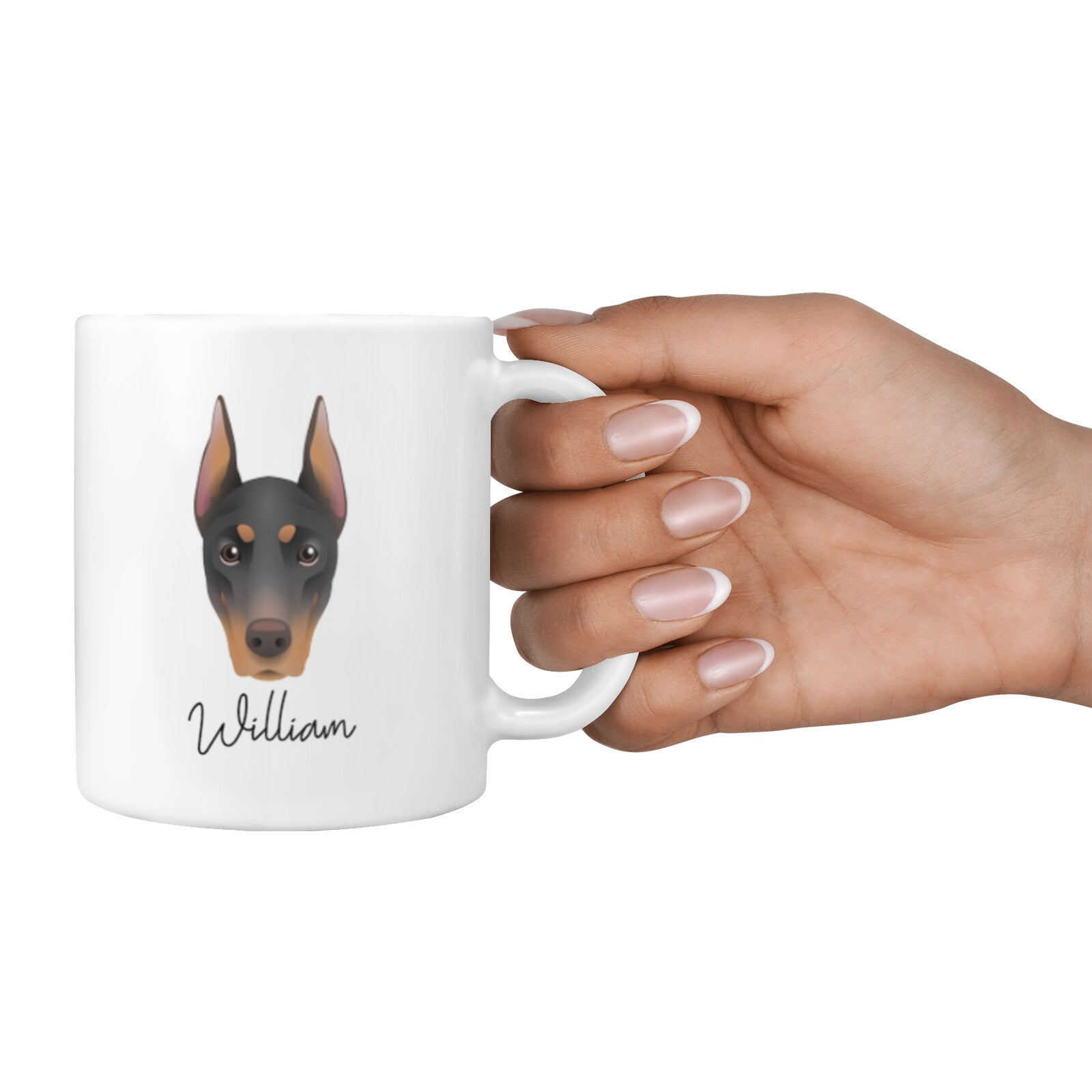 Dobermann Personalised 10oz Mug Alternative Image 4