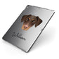 Dobermann Personalised Apple iPad Case on Grey iPad Side View