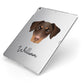Dobermann Personalised Apple iPad Case on Silver iPad Side View