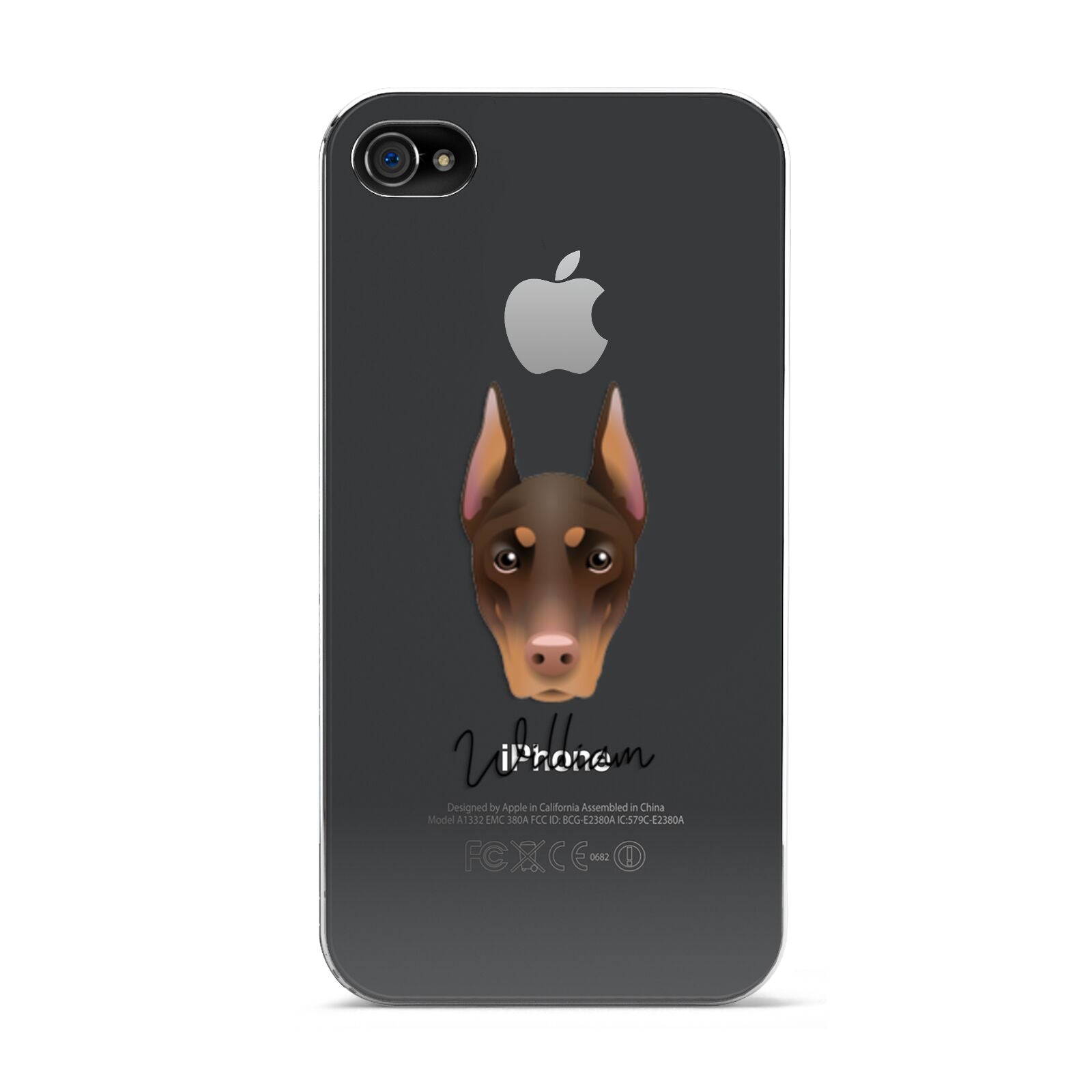 Dobermann Personalised Apple iPhone 4s Case
