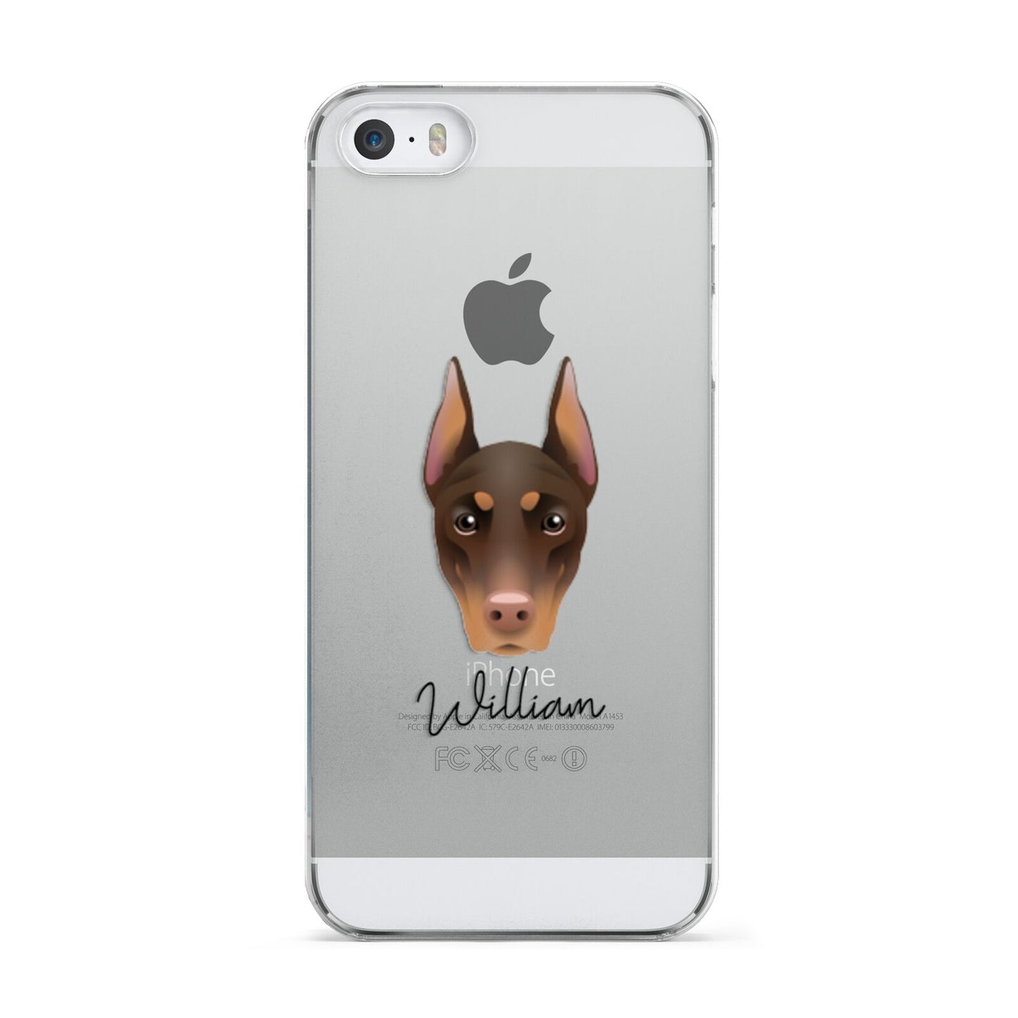 Dobermann Personalised Apple iPhone 5 Case
