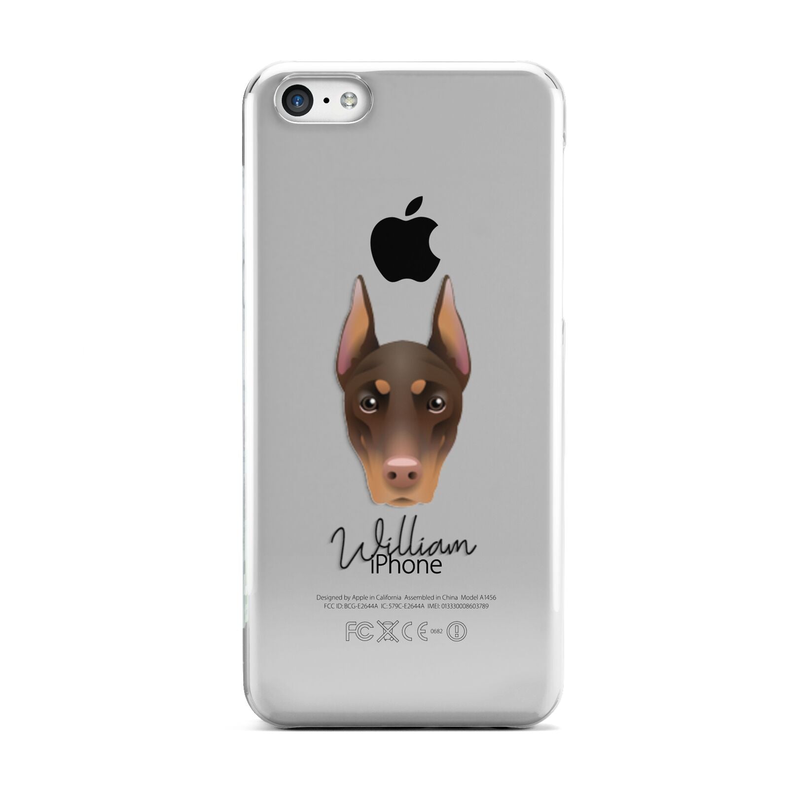 Dobermann Personalised Apple iPhone 5c Case