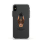 Dobermann Personalised Apple iPhone Xs Impact Case White Edge on Black Phone