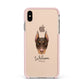 Dobermann Personalised Apple iPhone Xs Max Impact Case Pink Edge on Gold Phone