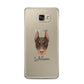 Dobermann Personalised Samsung Galaxy A5 2016 Case on gold phone