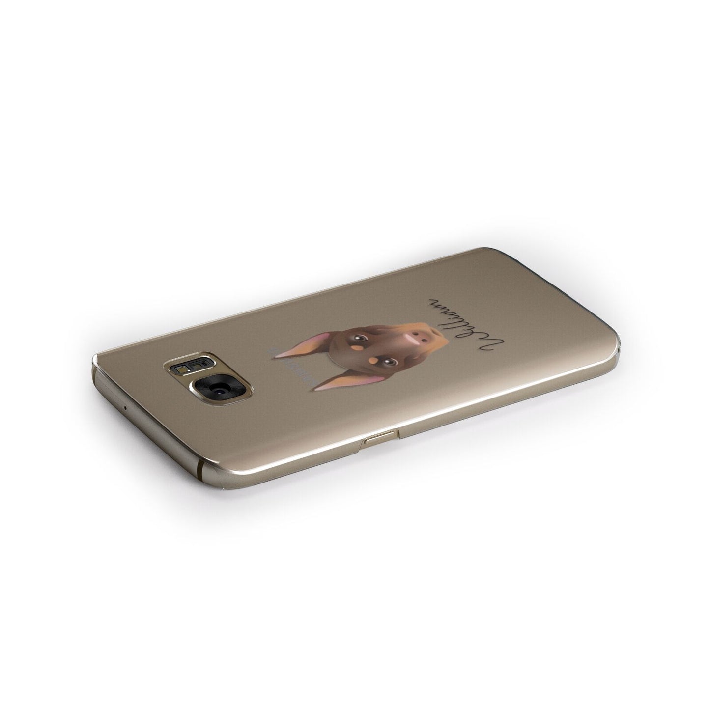 Dobermann Personalised Samsung Galaxy Case Side Close Up