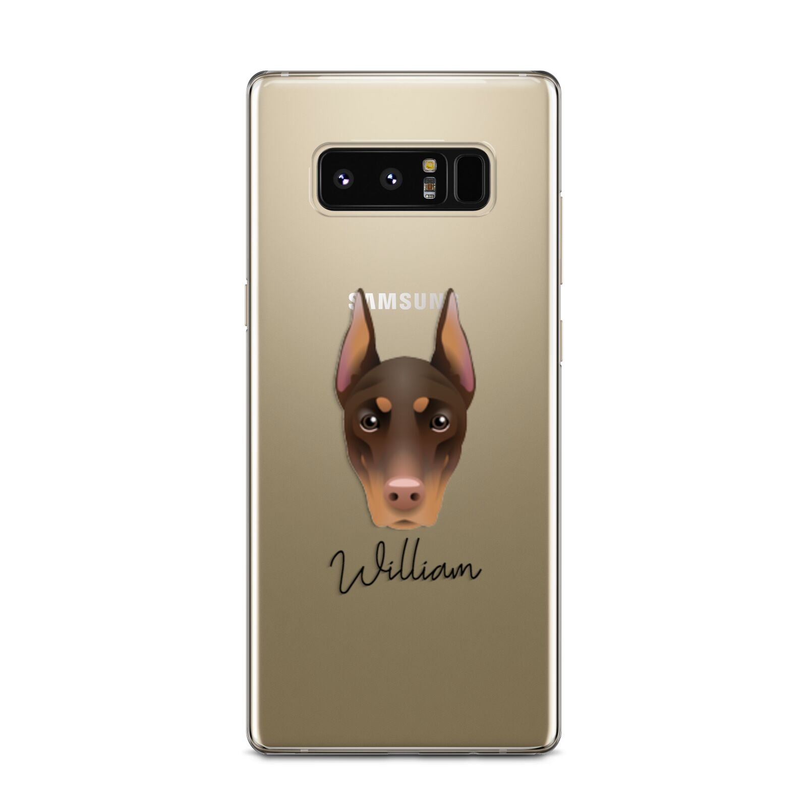 Dobermann Personalised Samsung Galaxy Note 8 Case